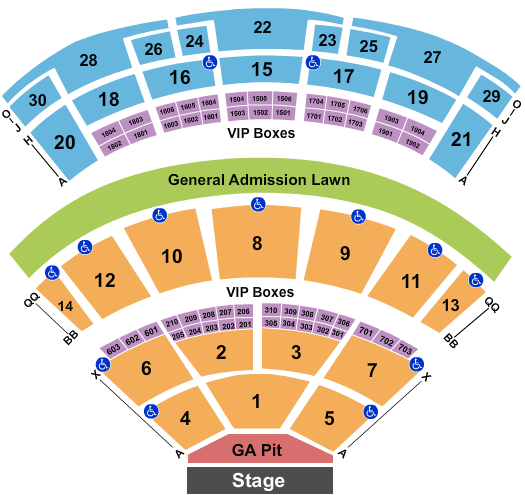 Saratoga Performing Arts Center Blink 182 Seating Chart